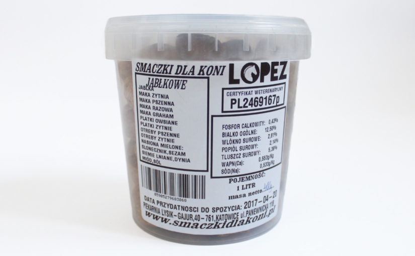 Informacja o zawartości Smaczków Lopez z łuską kakaową